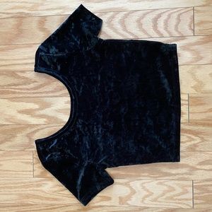 forever 21 velvet crop top